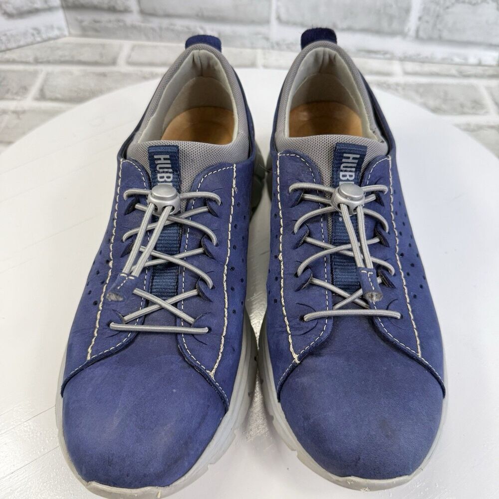 Samuel Hubbard Women's 7.5 Blue Leather Flight Sport Athletic Sneaker Shoes - Picture 9 of 14